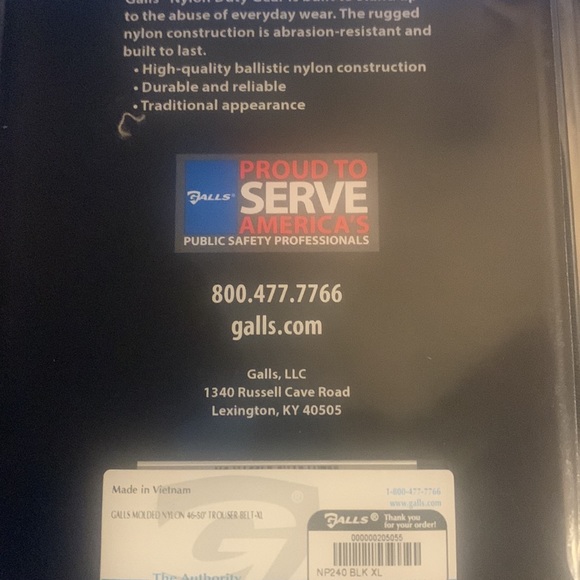 Galla Nylon Duty Belt - Picture 2 of 3